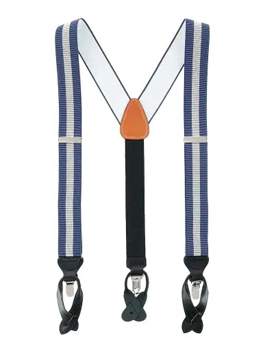 Trafalgar Men Oliver Convertible Striped Suspenders | Thumbnail 1