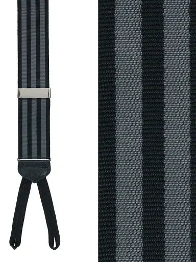 Trafalgar Men Astaire Grosgrain Striped Suspenders | Thumbnail 3