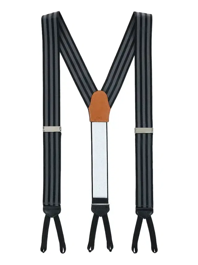Trafalgar Men Astaire Grosgrain Striped Suspenders