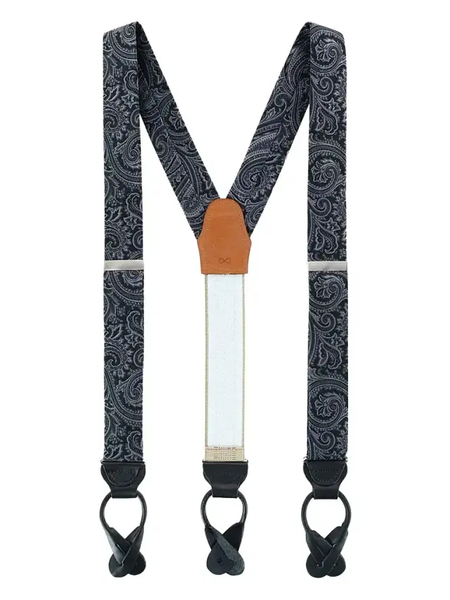 Trafalgar Men Sobee Paisley Silk Suspenders