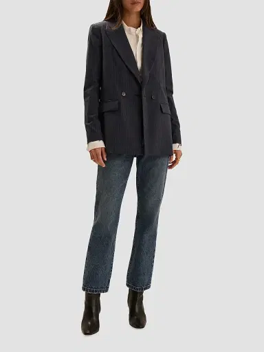 Favorite Daughter Women's The Suits You Pinstripe Blazer | Thumbnail 2