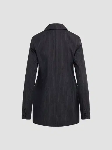 Favorite Daughter Women's The Suits You Pinstripe Blazer | Thumbnail 6