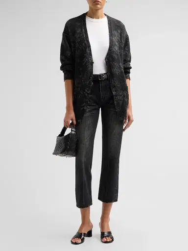 R13 Women's Romeo Slim Crop Jeans | Thumbnail 2