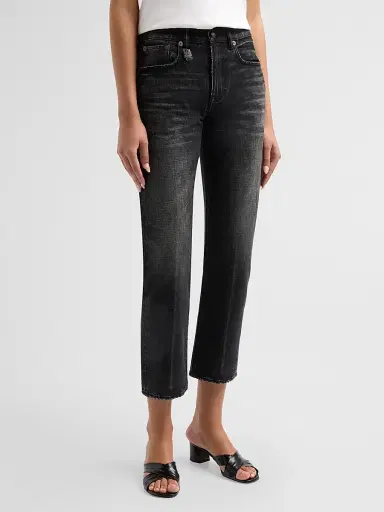 R13 Women's Romeo Slim Crop Jeans | Thumbnail 4