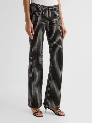 R13 Women's Boy Flare Striped Jeans | Thumbnail 4 R13 Women's Boy Flare Striped Jeans | Thumbnail 4