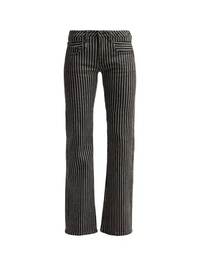 R13 Women's Boy Flare Striped Jeans