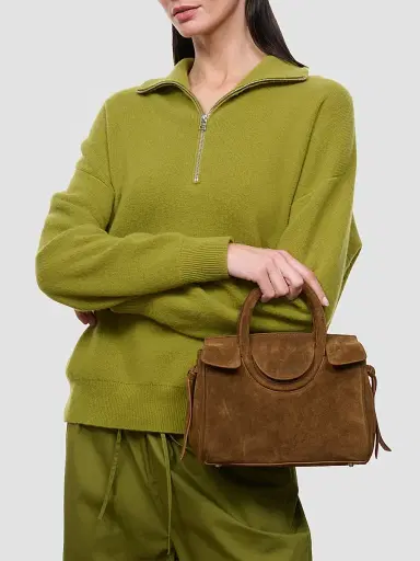 Staud Women's Maude Mini Suede Carryall Bag | Thumbnail 3 Staud Women's Maude Mini Suede Carryall Bag | Thumbnail 3