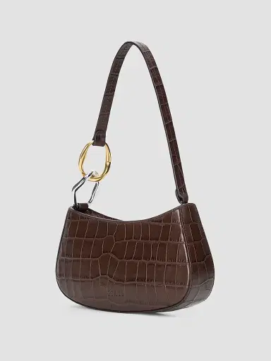 Staud Women's Ollie Croc-Embossed Leather Shoulder Bag | Thumbnail 2