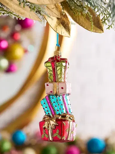 Glassware Art Studio Small Pile Of Gifts Glass Ornament | Thumbnail 2 Glassware Art Studio Small Pile Of Gifts Glass Ornament | Thumbnail 2