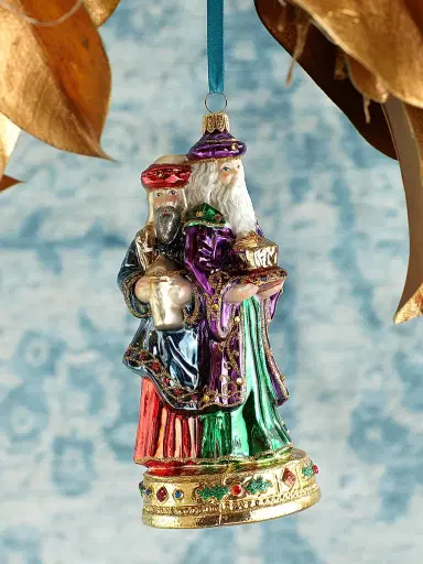 Glassware Art Studio Three Wise Men's Glass Ornament | Thumbnail 2