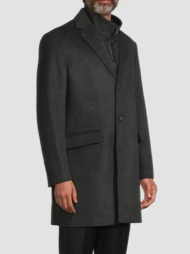 Saks Fifth Avenue Men's COLLECTION Fashion Wool-Cashmere Top Coat | Thumbnail 4 Saks Fifth Avenue Men's COLLECTION Fashion Wool-Cashmere Top Coat | Thumbnail 4
