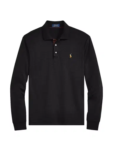 Polo Ralph Lauren Men's Cotton Interlock Long-Sleeve Polo Shirt | Thumbnail 1