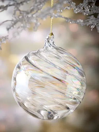 Jim Marvin Swirl Glass Ball Ornament | Thumbnail 1