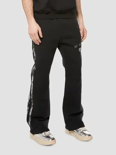 Purple Brand Men's Logo Cotton Fleece Flare Pants | Thumbnail 3