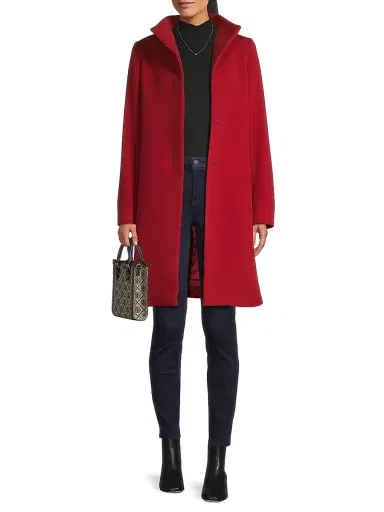 Cinzia Rocca Women's Icons Envelope Collar Mid Length Coat | Thumbnail 2 Cinzia Rocca Women's Icons Envelope Collar Mid Length Coat | Thumbnail 2