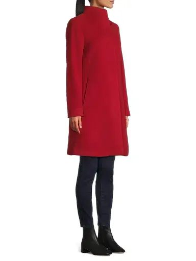 Cinzia Rocca Women's Icons Envelope Collar Mid Length Coat | Thumbnail 4 Cinzia Rocca Women's Icons Envelope Collar Mid Length Coat | Thumbnail 4