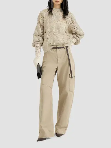 Brunello Cucinelli Women's Whispering Bloom Embroidery Sweater in Sparkling Mohair and Wool | Thumbnail 2 Brunello Cucinelli Women's Whispering Bloom Embroidery Sweater in Sparkling Mohair and Wool | Thumbnail 2