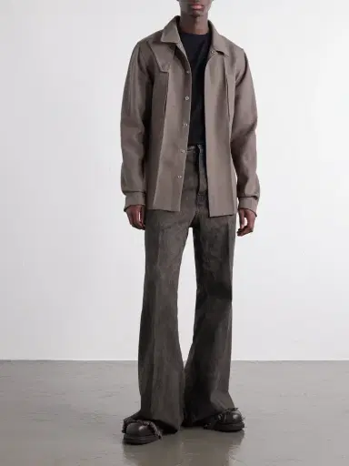 Rick Owens Virgin Wool Drill Overshirt - Men | Thumbnail 2