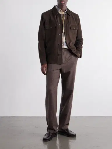 Sunspel Straight-Leg Wool and Silk-Blend Donegal Tweed Trousers - Men | Thumbnail 2