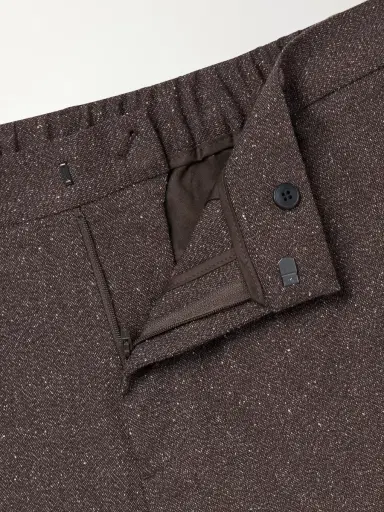 Sunspel Straight-Leg Wool and Silk-Blend Donegal Tweed Trousers - Men | Thumbnail 6