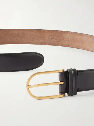 Zegna 3.2cm Leather Belt - Men | Thumbnail 3 Zegna 3.2cm Leather Belt - Men | Thumbnail 3