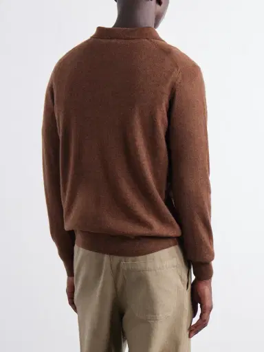 Sunspel Cashmere Polo Shirt - Men | Thumbnail 4 Sunspel Cashmere Polo Shirt - Men | Thumbnail 4