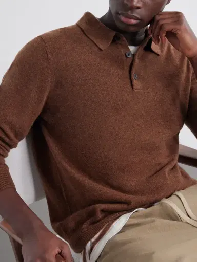 Sunspel Cashmere Polo Shirt - Men | Thumbnail 5 Sunspel Cashmere Polo Shirt - Men | Thumbnail 5
