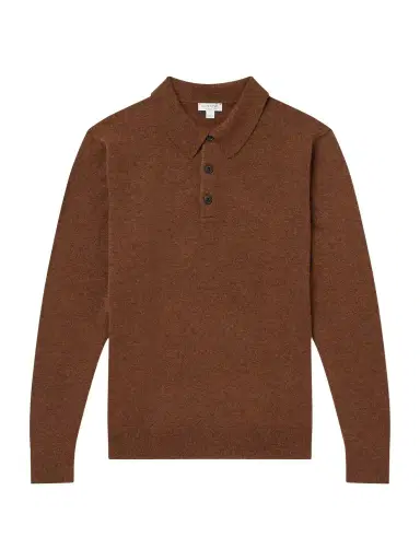 Sunspel Cashmere Polo Shirt - Men | Thumbnail 1 Sunspel Cashmere Polo Shirt - Men | Thumbnail 1