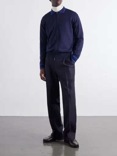 John Smedley Albie Merino Wool Zip-Up Cardigan - Men | Thumbnail 2
