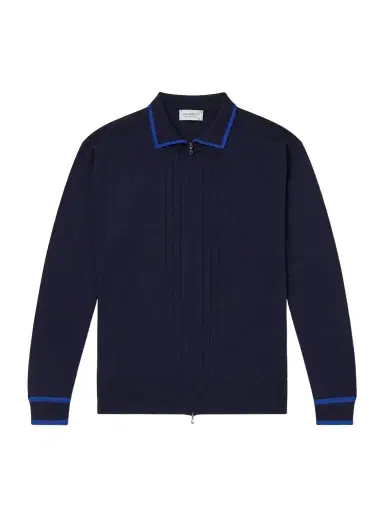 John Smedley Albie Merino Wool Zip-Up Cardigan - Men | Thumbnail 1