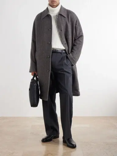 ELEVENTY Herringbone Cashmere Coat - Men | Thumbnail 2