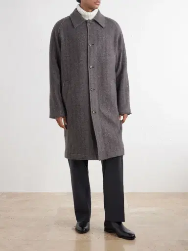 ELEVENTY Herringbone Cashmere Coat - Men | Thumbnail 3