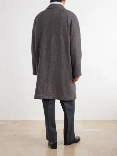 ELEVENTY Herringbone Cashmere Coat - Men | Thumbnail 4