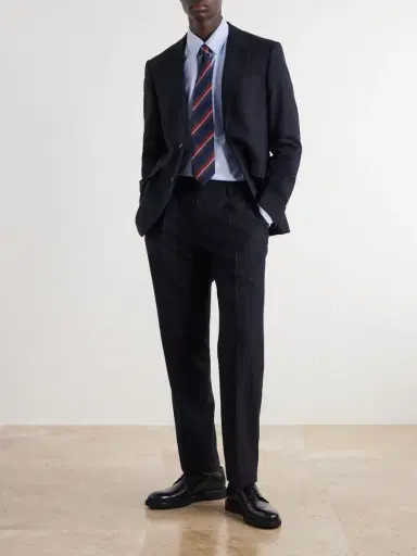 MR P. Straight-Leg Pinstriped Wool Suit Trousers - Men | Thumbnail 2