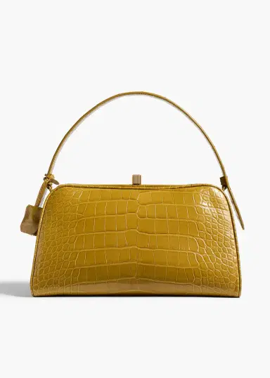 Khaite Cate Bag In Golden Olive Alligator | Thumbnail 2 Khaite Cate Bag In Golden Olive Alligator | Thumbnail 2