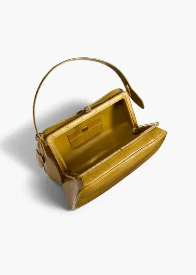 Khaite Cate Bag In Golden Olive Alligator | Thumbnail 4 Khaite Cate Bag In Golden Olive Alligator | Thumbnail 4