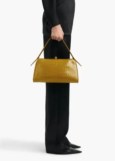 Khaite Cate Bag In Golden Olive Alligator | Thumbnail 6 Khaite Cate Bag In Golden Olive Alligator | Thumbnail 6