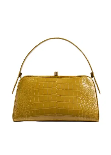 Khaite Cate Bag In Golden Olive Alligator | Thumbnail 1 Khaite Cate Bag In Golden Olive Alligator | Thumbnail 1
