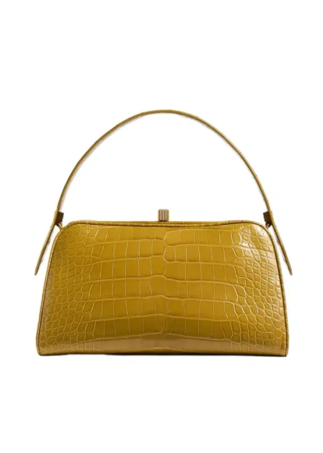 Khaite Cate Bag In Golden Olive Alligator