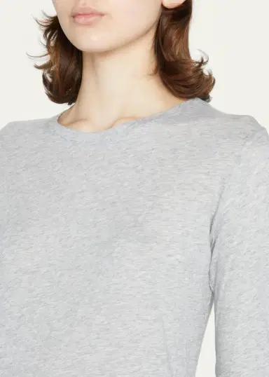 Vince Essential Long-Sleeve Crewneck Tee | Thumbnail 5