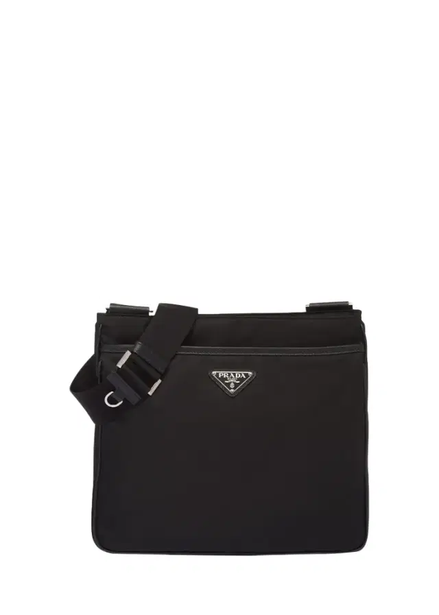 Prada Men's Nylon and Saffiano Crossbody Bag