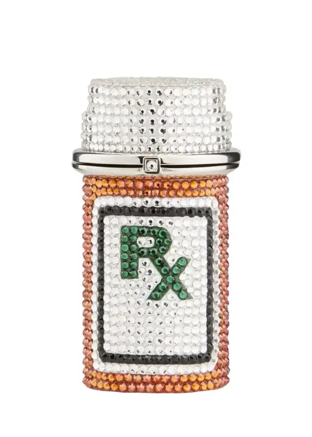 Prescription Bottle RX Crystal Pillbox Prescription Bottle RX Crystal Pillbox