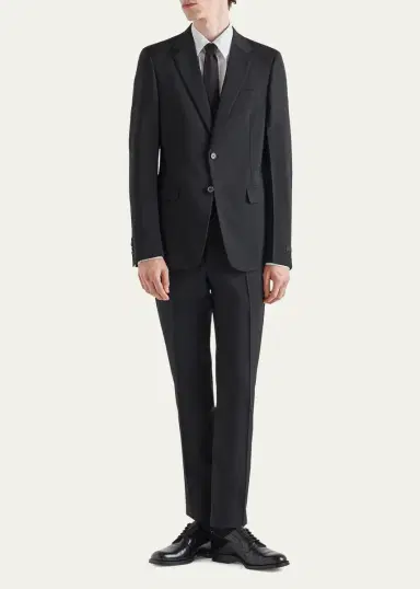 Prada Men's Wool-Mohair Solid Suit | Thumbnail 2