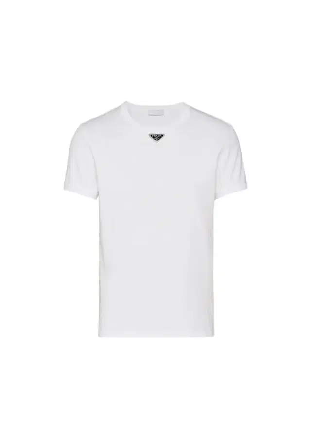 Prada Men's T-Shirt with Enameled Triangle Logo