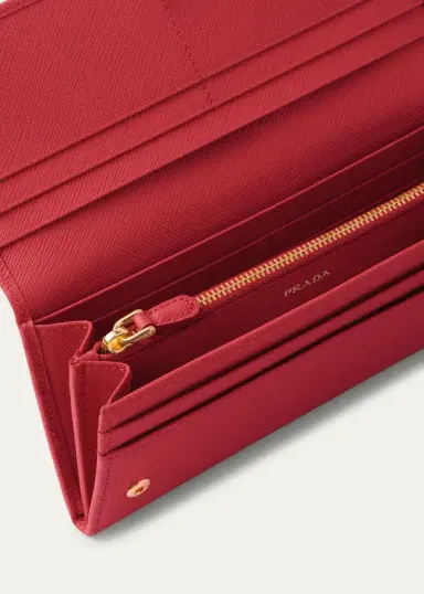 Prada Bifold Flap Leather Long Wallet | Thumbnail 3 Prada Bifold Flap Leather Long Wallet | Thumbnail 3