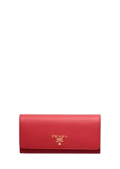 Prada Bifold Flap Leather Long Wallet | Thumbnail 1 Prada Bifold Flap Leather Long Wallet | Thumbnail 1