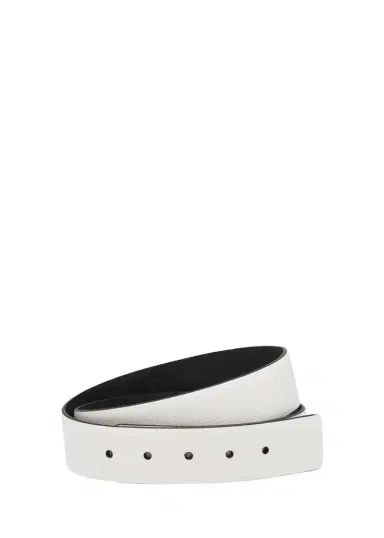 Prada Men's Reversible Saffiano Leather Belt Strap | Thumbnail 1