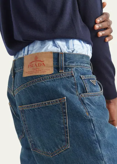 Prada Men's Relaxed Used-Look Jeans | Thumbnail 4