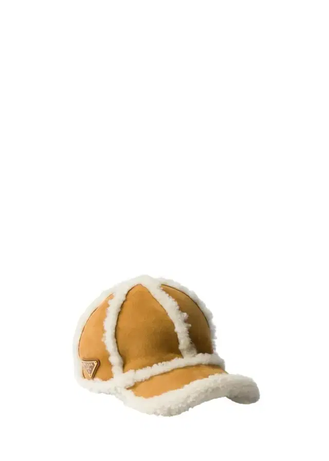 Prada Suede & Lamb Shearling Baseball Cap
