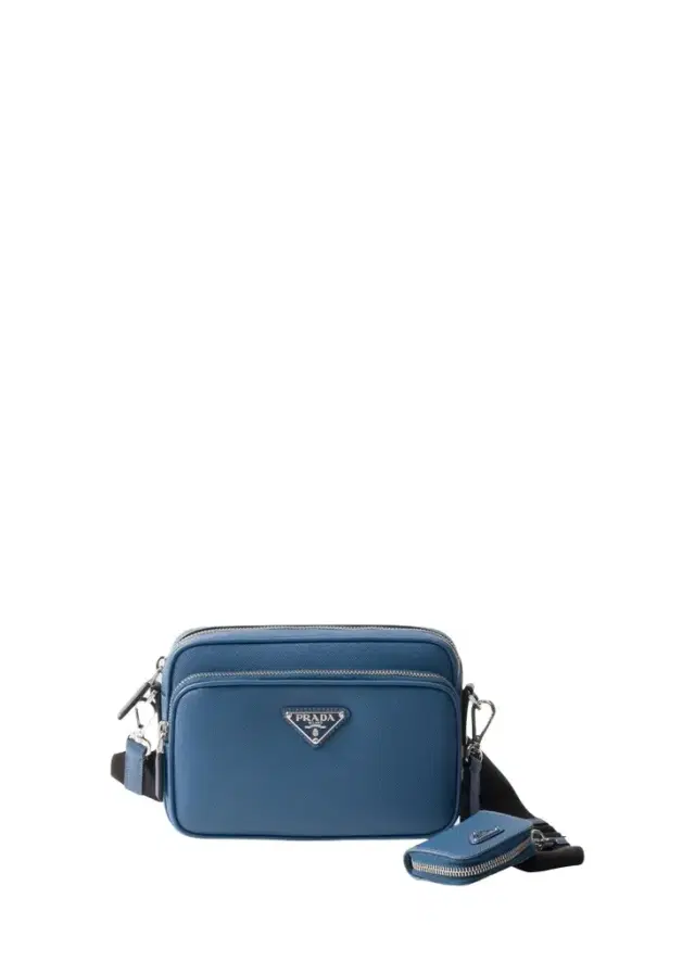 Prada Men's Saffiano Leather Crossbody Bag with Pouch
